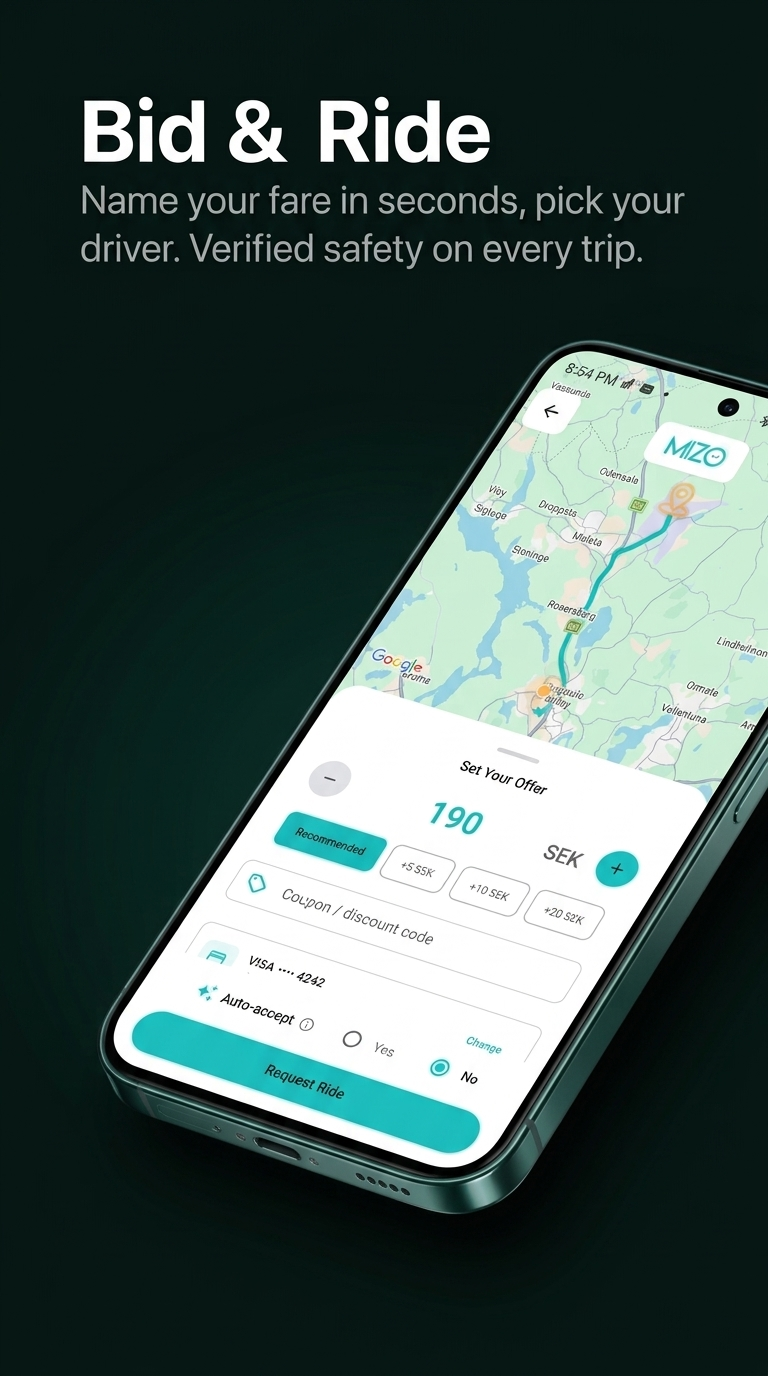 Ride app UI
