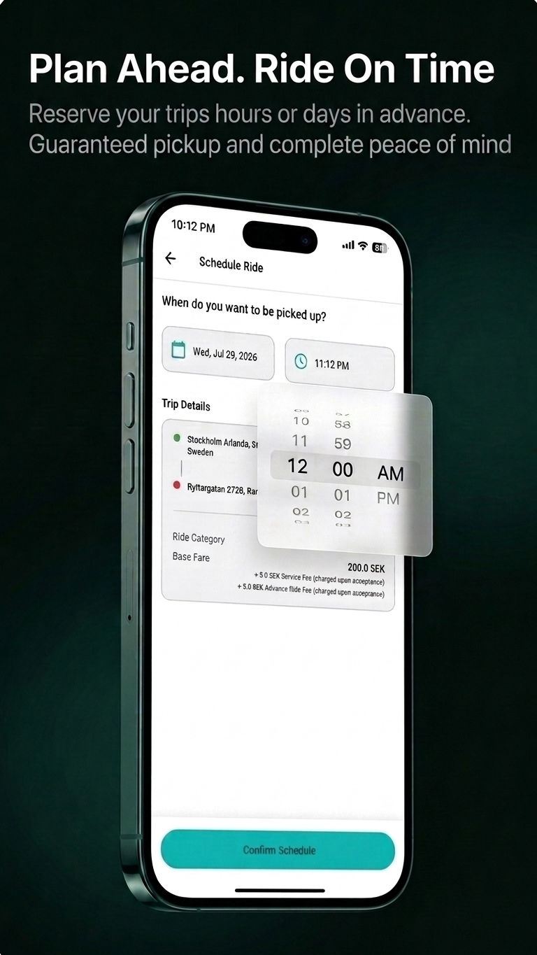 Schedule ride UI